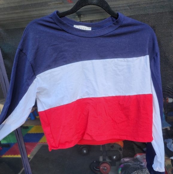 Gaze crop top long-sleeved shirt - Picture 3 of 5